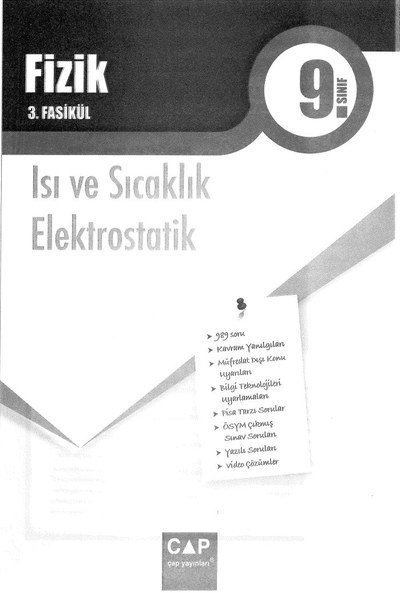 FİZİK 3. FASİKÜL ISI VE SICAKLIK ELEKTROSTATİK YKS Fotokopi