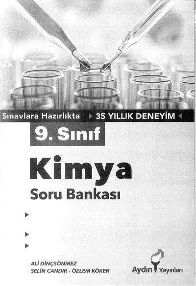 KİMYA SORU BANKASI YKS Fotokopi