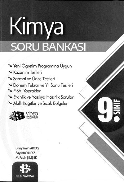KİMYA SORU BANKASI VİDEO ÇÖZÜMLÜ YKS Fotokopi