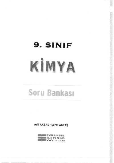 KİMYA SORU BANKASI YKS Fotokopi