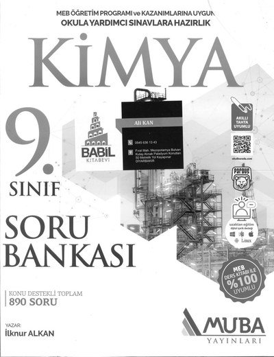 KİMYA SORU BANKASI YKS Fotokopi