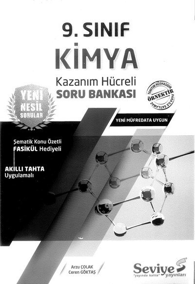 KİMYA KAZANIM HÜCRELİ SORU BANKASI YKS Fotokopi