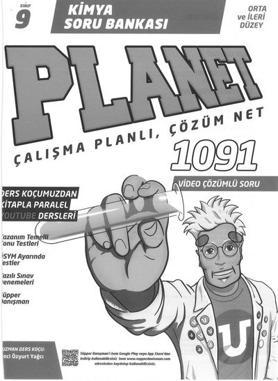KİMYA SORU BANKASI PLANET 1091 VİDEO ÇÖZÜMLÜ SORU YKS Fotokopi