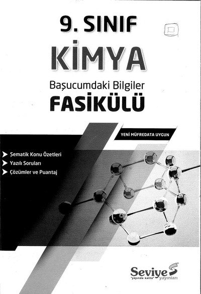 KİMYA BAŞUCUMDAKİ BİLGİLER FASİKÜLÜ YKS Fotokopi