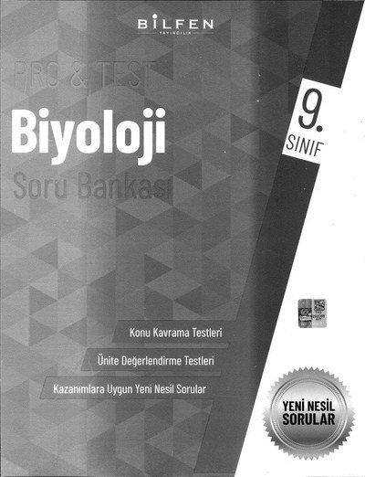 PRO & TEST BİYOLOJİ SORU BANKASI YKS Fotokopi