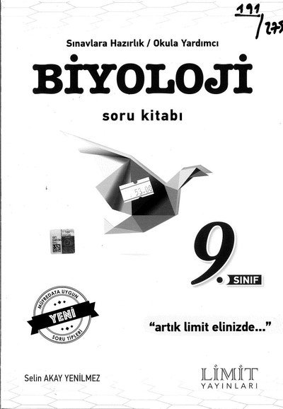 BİYOLOJİ SORU KİTABI SINAVLARA HAZIRLIK YKS Fotokopi
