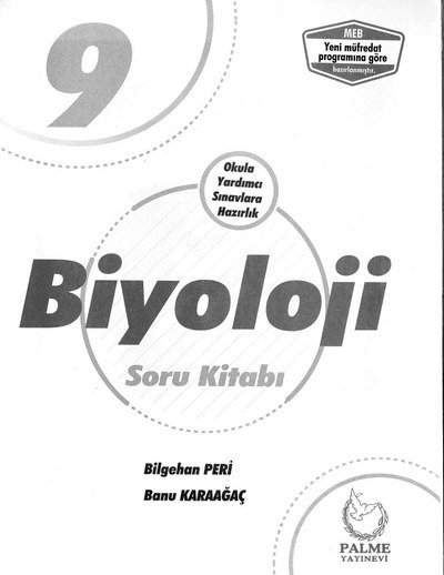 BİYOLOJİ SORU KİTABI SINAVLARA HAZIRLIK YKS Fotokopi