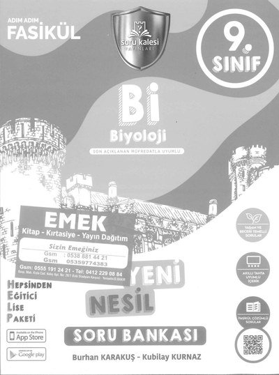 Bİ BİYOLOJİ YENİ NESİL SORU BANKASI YKS Fotokopi