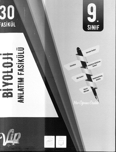 30 FASİKÜL BİYOLOJİ ANLATIM FASİKÜLÜ YKS Fotokopi