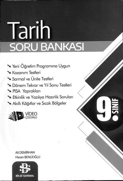 TARİH SORU BANKASI VİDEO ÇÖZÜMLÜ YKS Fotokopi