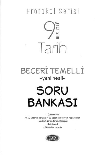 TARİH BECERİ TEMELLİ YENİ NESİL SORU BANKASI YKS Fotokopi