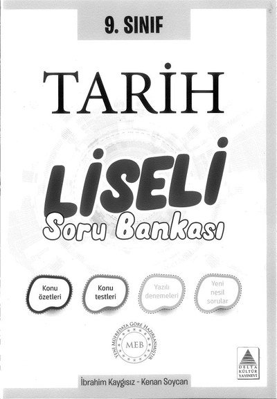 TARİH LİSELİ SORU ABNKASI KONU ÖZETLERİ KONU TESTLERİ YKS Fotokopi