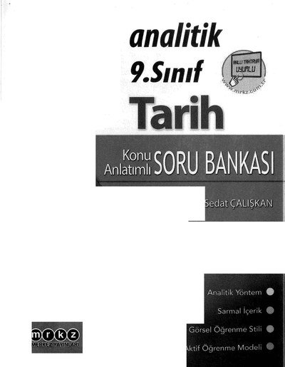 ANALİTİK KONU ANLATIMLI SORU BANKASI TARİH YKS Fotokopi