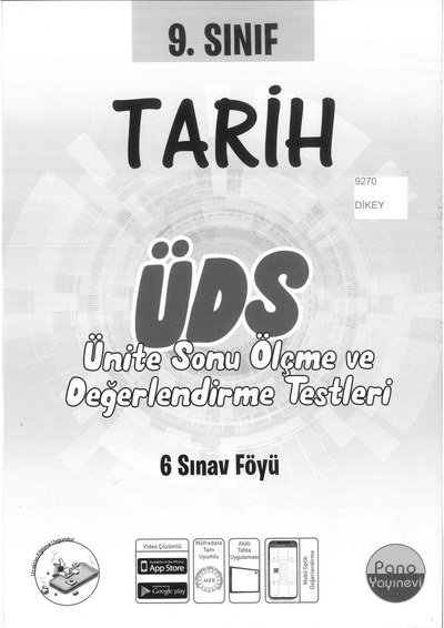 TARİH 4. FASİKÜL 6 SINAV FÖYÜ YKS Fotokopi