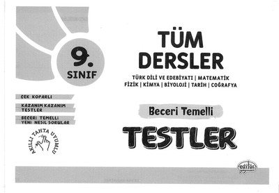 TÜM DERSLER BECERİ TEMELLİ TESTLER YKS Fotokopi