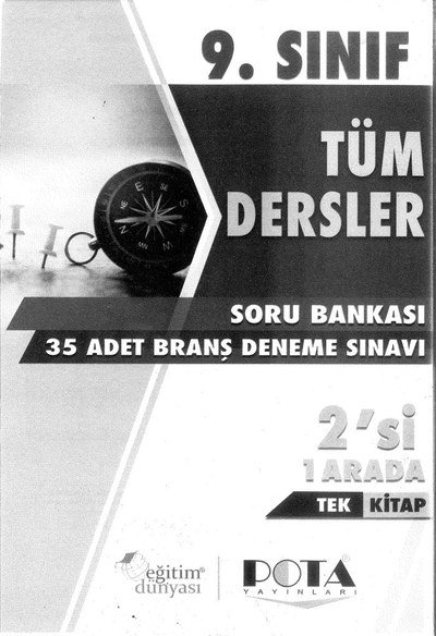 TÜM DERSLER SORU BANKASI 35 ADET BRANŞ DENEME SINAVI 2'Sİ 1 ARADA TEK KİTAP YKS Fotokopi