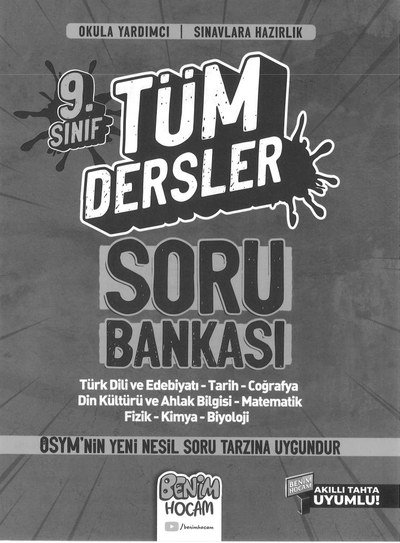 TÜM DERSLER SORU BANKASI YKS Fotokopi