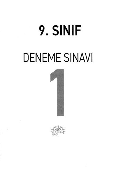 DENEME SINAVI 1 YKS Fotokopi