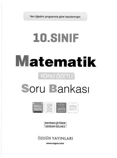 MATEMATİK KONU ÖZETLİ SORU BANKASI YKS Fotokopi