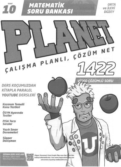 MATEMATİK SORU BANKASI PLANET ÇALIŞMA PLANLI ÇÖZÜM NET 1422 ÇÖZÜMLÜ SORU YKS Fotokopi