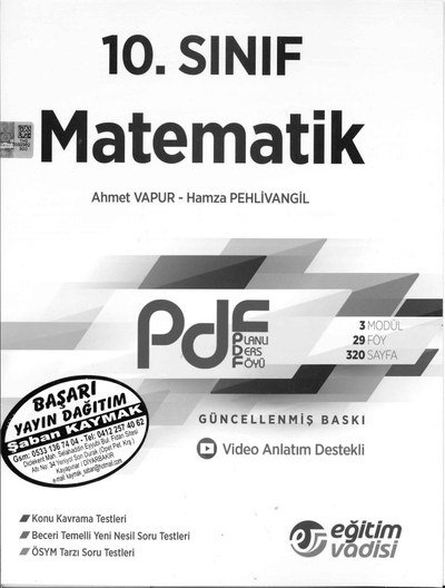 MATEMATİK PLANLI DERS FÖYÜ GÜNCELLENMİŞ BASKI YKS Fotokopi