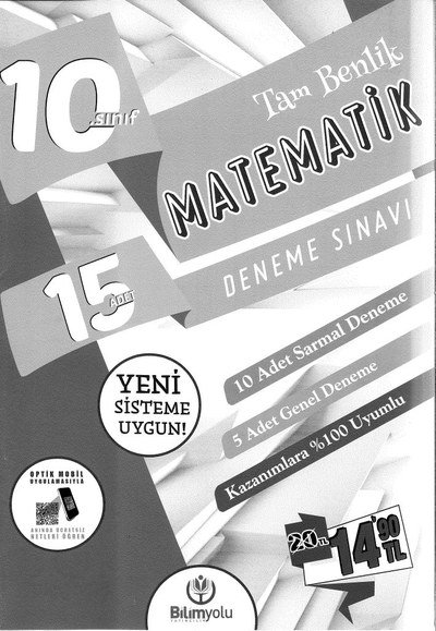 TAM BENLİK MATEMATİK DENEME SINAVI 15 ADET YKS Fotokopi