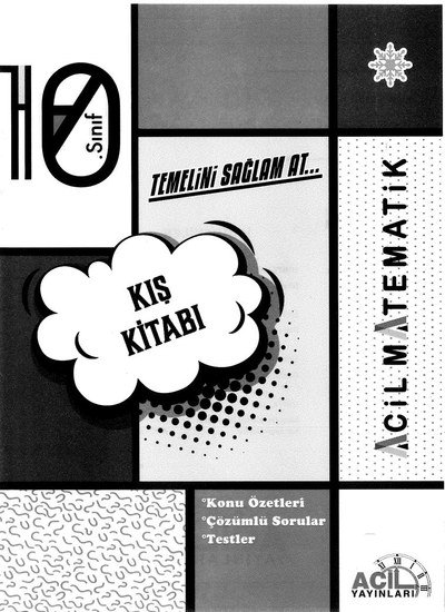 KIŞ KİTABI ACİL MATEMATİK KONU ÖZETLERİ YKS Fotokopi