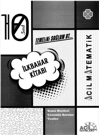 İLKBAHAR KİTABI ACİL MATEMATİK KONU ÖZETLERİ YKS Fotokopi