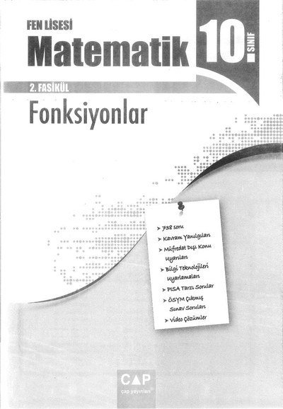 FEN LİSESİ MATEMATİK 2. FASİKÜL FONKSİYONLAR YKS Fotokopi