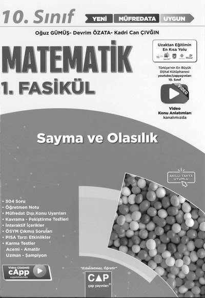 MATEMATİK 1 .FASİKÜL SAYMA VE OLASILIK YKS Fotokopi