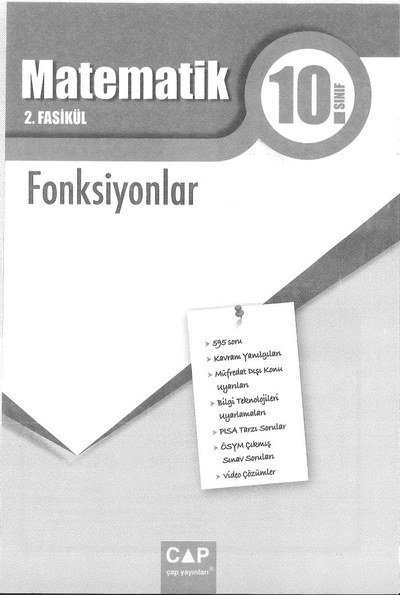 MATEMATİK 2. FASİKÜL FONKSİYONLAR YKS Fotokopi