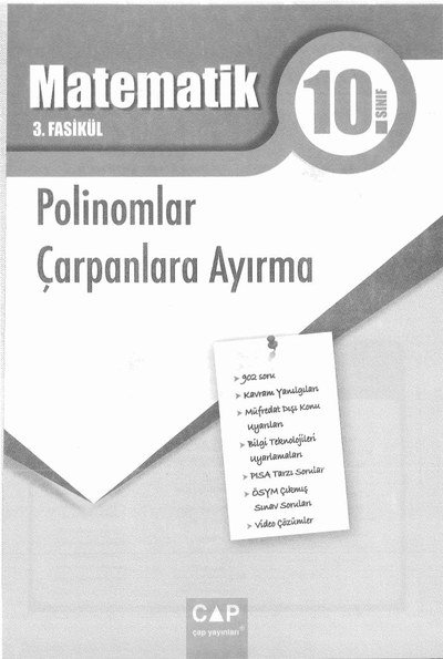 MATEMATİK 3. FASİKÜL POLİNOMLAR ÇARPANLARA AYIRMA YKS Fotokopi