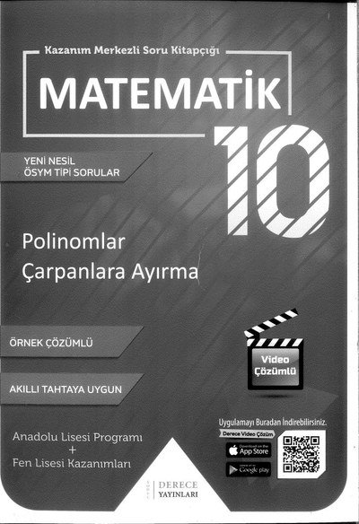 MATEMATİK POLİNOMLAR ÇARPANLARA AYIRMA ÖRNEK ÇÖZÜMLÜ YKS Fotokopi