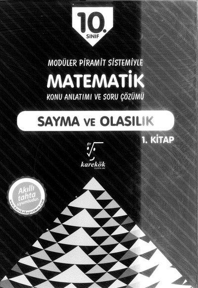 MODÜLER PİRAMİT SİSTEMİYLE MATEMATİK SAYMA VE OLASILIK 1. KİTAP YKS Fotokopi
