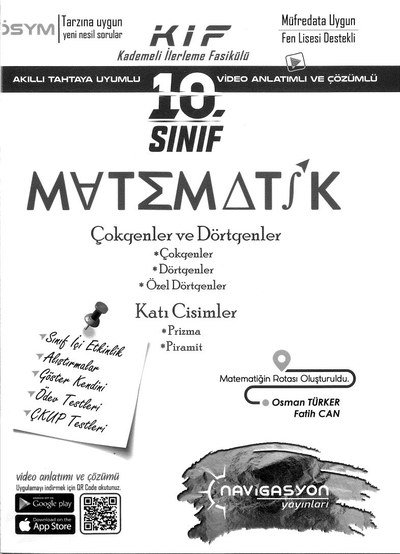 MATEMATİK ÇOKGENLER VE DÖRTGENLER KATI CİSİMLER YKS Fotokopi