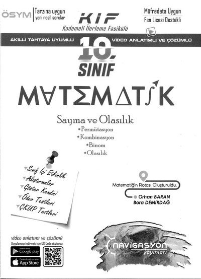 MATEMATİK SAYMA VE OLASILIK YKS Fotokopi