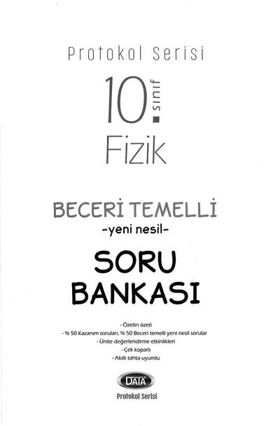 PROTOKOL SERİSİ FİZİK BECERİ TEMELLİ YENİ NESİL SORU BANKASI YKS Fotokopi