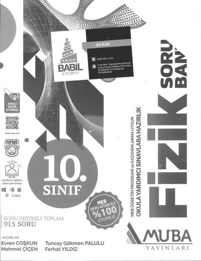 FİZİK SORU BANKASI OKULA YARDIMCI SINAVLARA HAZIRLIK YKS Fotokopi