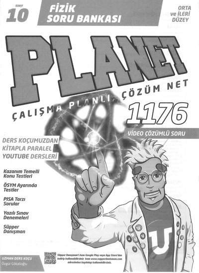 FİZİK SORU BANKASI PLANET ÇALIŞMA PLANLI ÇÖZÜM NET 1176 SORU YKS Fotokopi