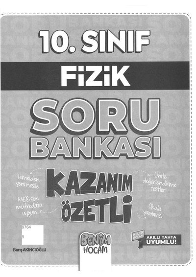 FİZİK SORU BANKASI KAZANIM ÖZETLİ BENİM HOCAM YKS Fotokopi