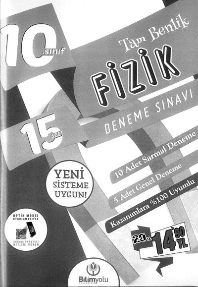 15 ADET DENEME SINAVI FİZİK TAM BENLİK YKS Fotokopi