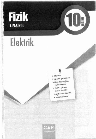 FİZİK 1. FASİKÜL ELEKTRİK YKS Fotokopi