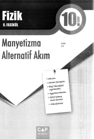FİZİK 6. FASİKÜL MANYETİZMA ALTERNATİF AKIM YKS Fotokopi