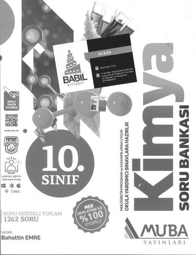 KONU DESTEKLİ TOPLAM 1262 SORU KİMYA YKS Fotokopi