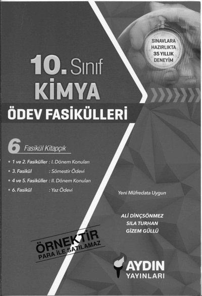 KİMYA ÖDEV FASİKÜLLERİ 6 FASİKÜL KİTAPÇIK YKS Fotokopi