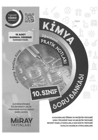 KİMYA ÖĞRETMENİN PRATİK NOTLARI SORU BANKASI YKS Fotokopi