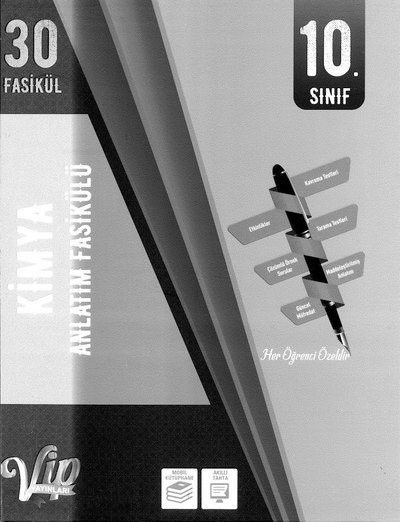 KİMYA ANLATIM FASİKÜLÜ 30 FASİKÜL YKS Fotokopi