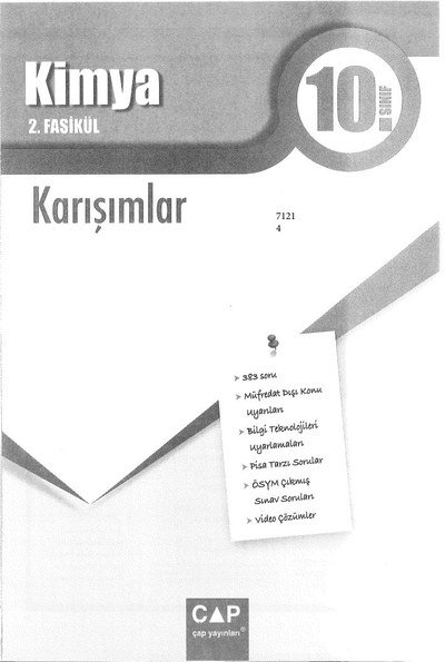 KİMYA 2. FASİKÜL KARIŞIMLAR YKS Fotokopi