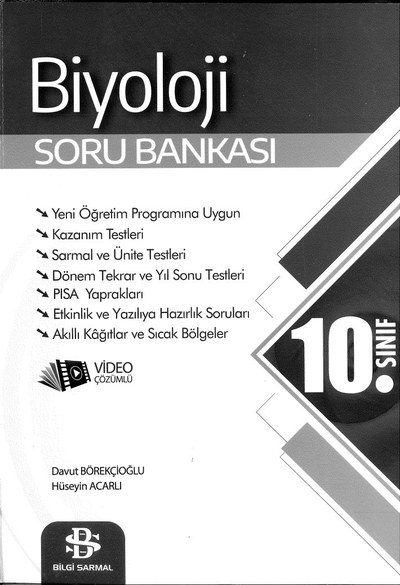 BİYOLOJİ SORU BANKASI YKS Fotokopi