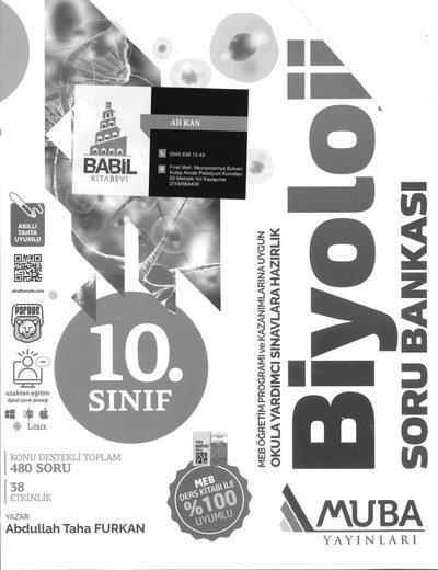 BİYOLOJİ OKULA YARDIMCI SINAVLARA HAZIRLIK YKS Fotokopi